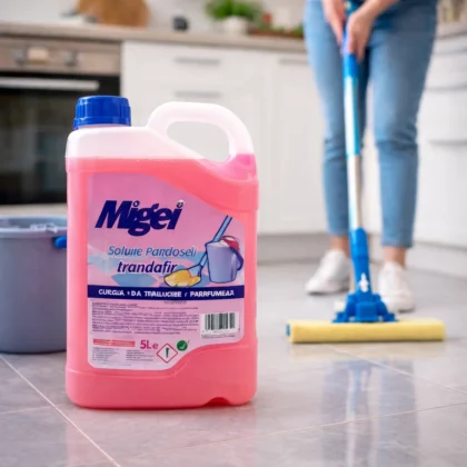 Soluţie profesională pentru pardoseli Migei – Trandafir 5 L