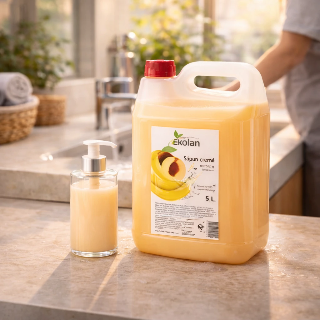 Săpun Cremă - Piersică și Banană — Ekolan 5 L - Image 2