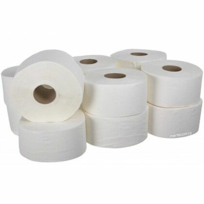 Hârtie igienică Jumbo extra pentru dispenser, 130 m, 2 straturi, perforată (12 role)