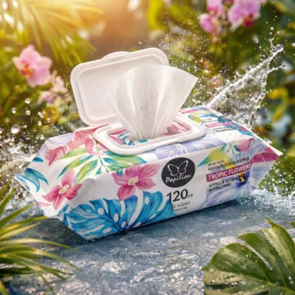 Șervețele umede Papilion, 120 bucăți/pachet