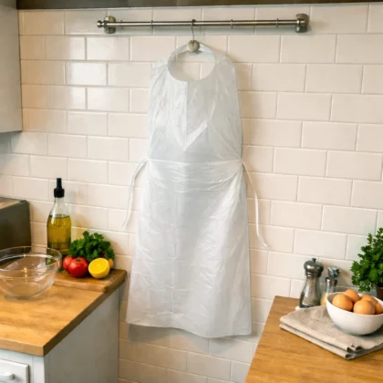 Șorț alimentar standard din peliculă, 100 bucăți/ambalaj