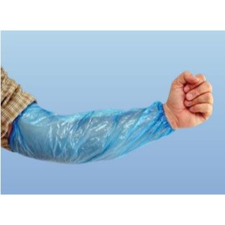 Mânecuțe de polietilenă cu elastic, albastru, 100 buc./ambalaj