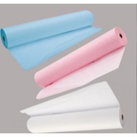 Cearșaf medical flizelină 80 cm x 100 m – alb/roz/albastru