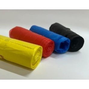 Pungi menajere cu mânere, multicolor, 40 L / 20 buc. (galbene, roșii, albastre, negre)