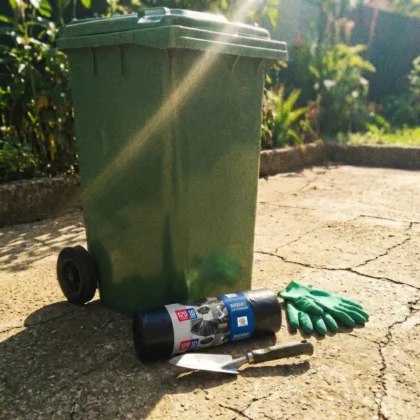 Pungi menajere Extra 120 L / 10 buc., negre, pentru tomberon, 700×1100 mm